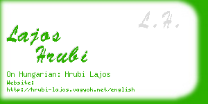 lajos hrubi business card